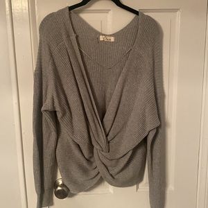 Elan sweater with criss cross back